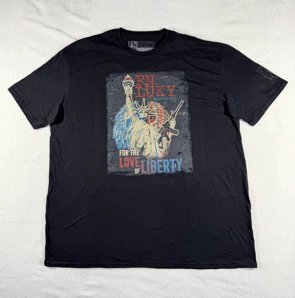 FN Luky For The Love Of Liberty Patriotic Graphic T-Shirt 3XL